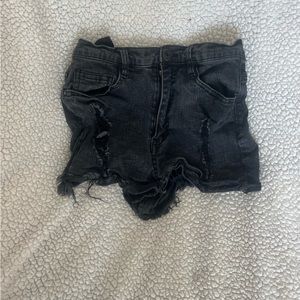 Black Jean Shorts